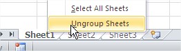 Ungroup Sheets